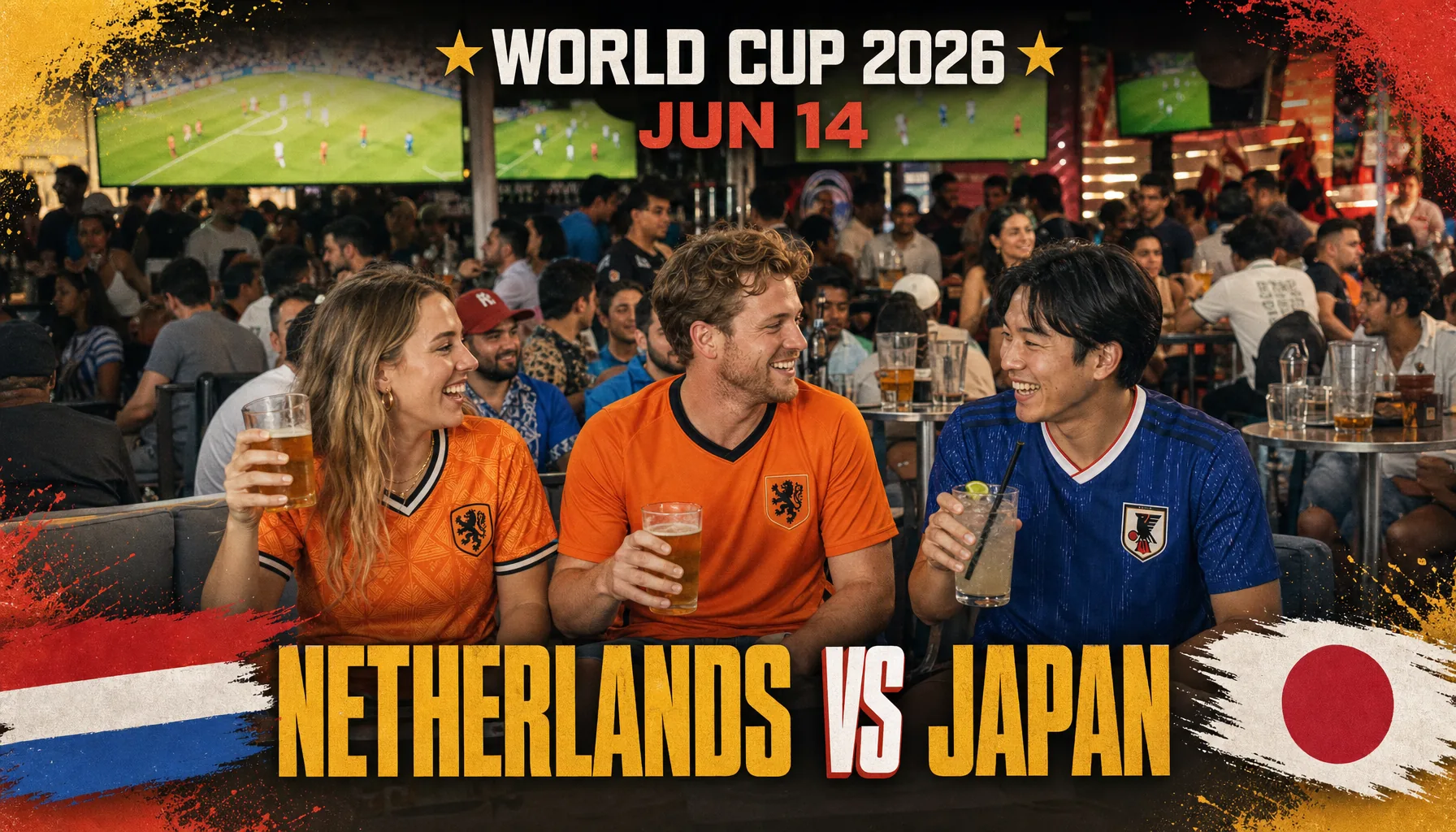 FIFA WORLD CUP koriajapan 大会のペナント FIFA World Cup: Netherlands vs Japan Watch Party - #1 Rated