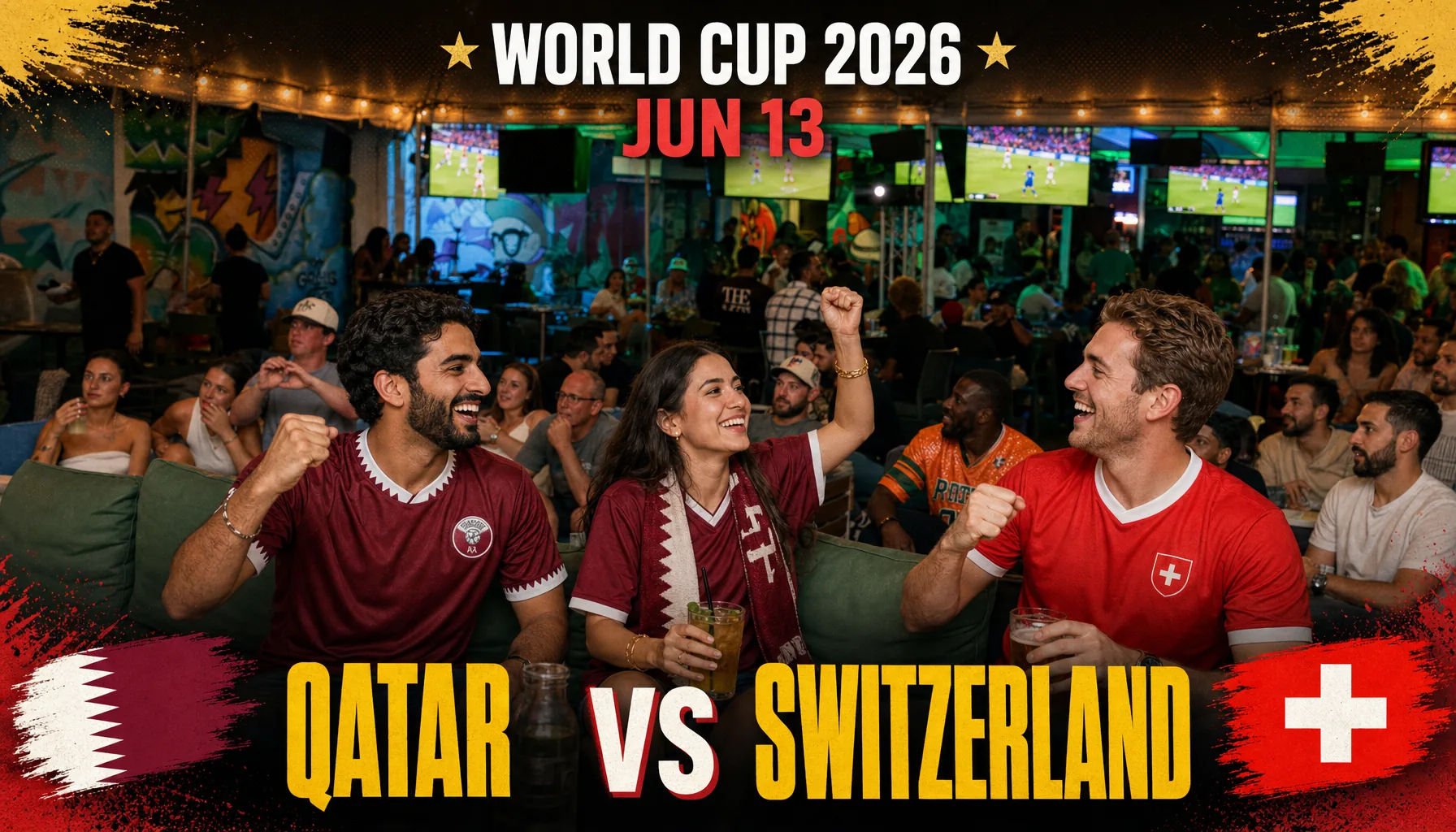 FIFA World Cup: Qatar vs Switzerland Watch Party - #1 Rated Wynwood Bar |  Wynwood Restaurant & Sports Bar - Grails Miami
