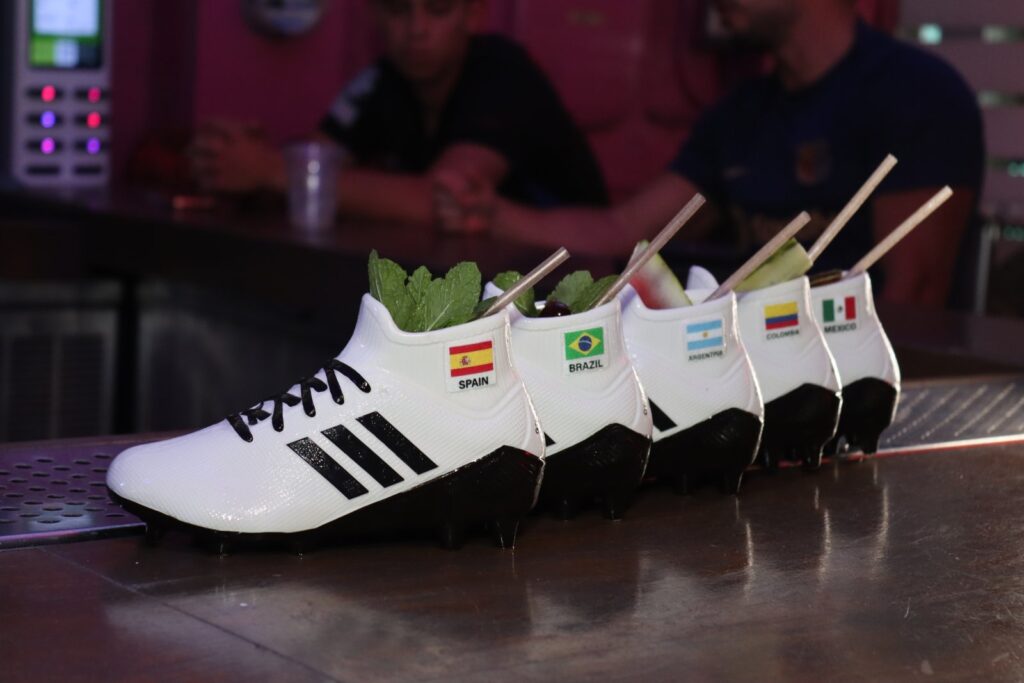 Grails Miami Custom Sneaker Cleat Cocktails World Cup