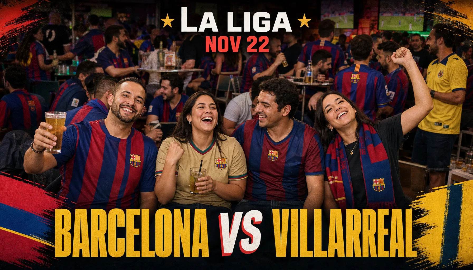 Barcelona vs Villarreal: La Liga Football Hits Wynwood November 22